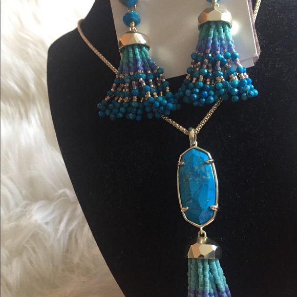 Kendra Scott Jewelry - Kendra Scott Eva Teal earrings and necklace set